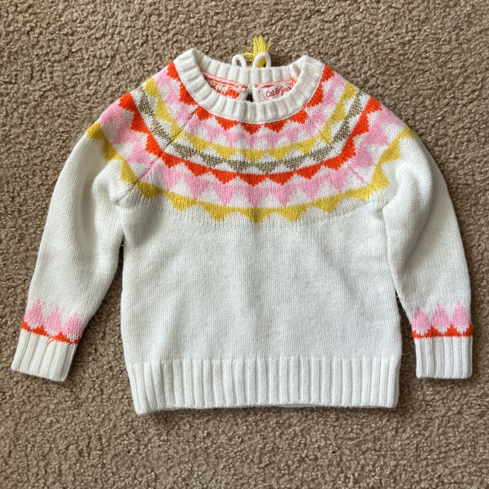 Cat & Jack Multicolor Patterned Sweater